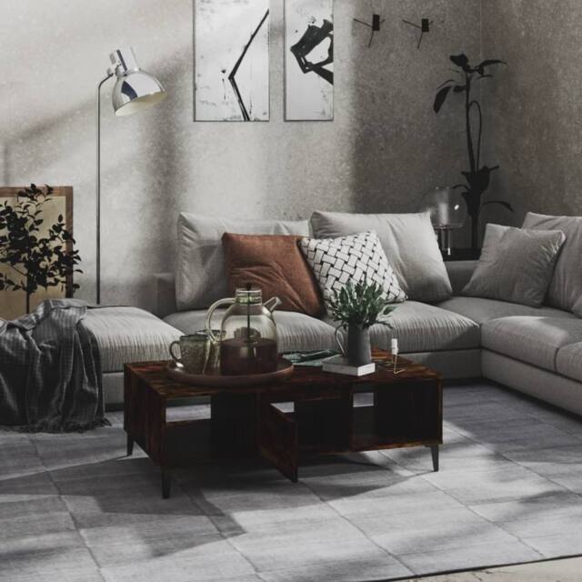 Berkfield Home Modern Coffee Table Smoked Oak 103.5x60x35 cm Engineered Wood in Brown - image 1
