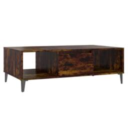 Berkfield Home Modern Coffee Table Smoked Oak 103.5x60x35 cm Engineered Wood in Brown - thumbnail 3