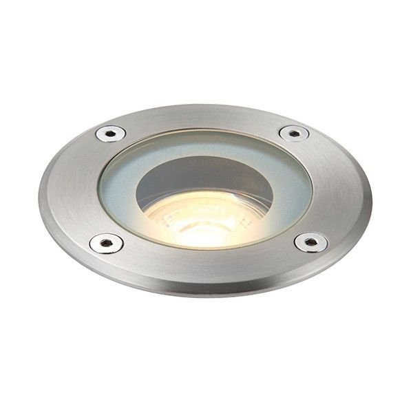Netlighting Pillar Outdoor Round IP65 50W Polished Stainless Steel & Clear Glass in Grey - image 1