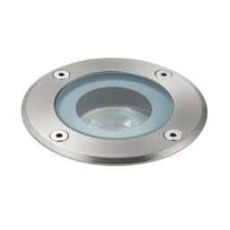 Netlighting Pillar Outdoor Round IP65 50W Polished Stainless Steel & Clear Glass in Grey - thumbnail 2