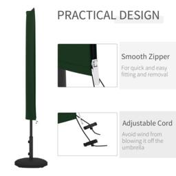 OUTSUNNY Parasol Cover, Patio Cantilever Cover, Banana Umbrella Cover, Green - thumbnail 5