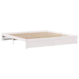 Berkfield Home Bed Frame without Mattress White 180x200 cm Super King Solid Wood Pine - thumbnail 6