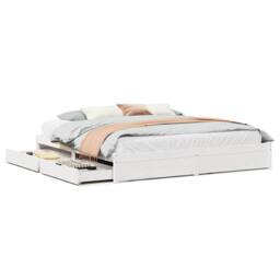 Berkfield Home Bed Frame without Mattress White 180x200 cm Super King Solid Wood Pine - thumbnail 1