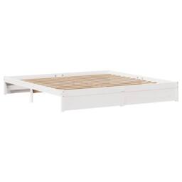 Berkfield Home Bed Frame without Mattress White 180x200 cm Super King Solid Wood Pine - thumbnail 7