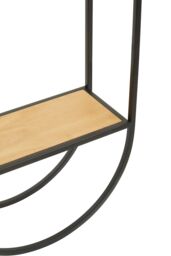 Orsina Stylish Two Tier Shelf, Space Saving Photos Display Shelf, Easily Maintained Metal Frame Bedroom Shelf in Black - thumbnail 5