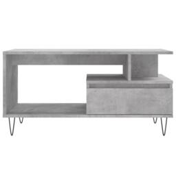 Berkfield Home Modern Coffee Table Concrete Grey 90x49x45 cm Engineered Wood - Size: 90 x 49 x 45 cm - thumbnail 5