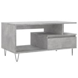 Berkfield Home Modern Coffee Table Concrete Grey 90x49x45 cm Engineered Wood - Size: 90 x 49 x 45 cm - thumbnail 3
