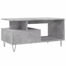 Berkfield Home Modern Coffee Table Concrete Grey 90x49x45 cm Engineered Wood - Size: 90 x 49 x 45 cm - thumbnail 8