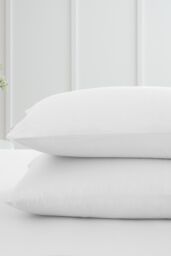 Bianca '200 Thread Count Cotton Percale' Standard Pillowcase Pair in White - thumbnail 2