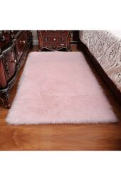 Living and Home Retangular Super Soft Shaggy Area Rug Pink - Size: 60 cm x 120 cm - thumbnail 3