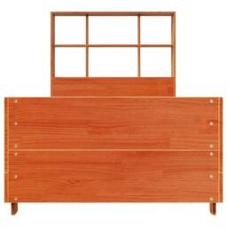 Berkfield Home Bed Frame without Mattress Wax Brown 100x200 cm Solid Wood Pine - thumbnail 4