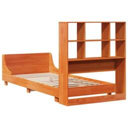 Berkfield Home Bed Frame without Mattress Wax Brown 100x200 cm Solid Wood Pine - thumbnail 8