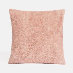 OHS 2 Pack Teddy Marl Soft Fleece Cushion Covers - 45 x 45cm in Pink - Size: 45 cm x 45 cm - thumbnail 3