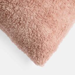 OHS 2 Pack Teddy Marl Soft Fleece Cushion Covers - 45 x 45cm in Pink - Size: 45 cm x 45 cm - thumbnail 4