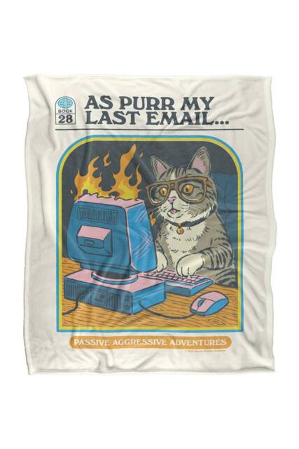 Steven Rhodes As Purr My Last Email Silky Super Soft Throw Blanket - Size: Large - image 1