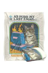 Steven Rhodes As Purr My Last Email Silky Super Soft Throw Blanket - Size: Large - thumbnail 2