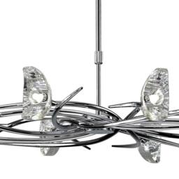 Netlighting Eclipse Telescopic 8 Light G9 Polished Chrome in Silver - thumbnail 3