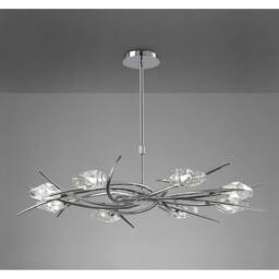 Netlighting Eclipse Telescopic 8 Light G9 Polished Chrome in Silver - thumbnail 2