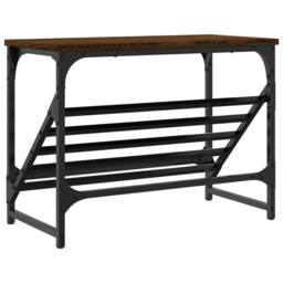 Berkfield Home Shoe Rack Brown Oak 60x30x45 cm Engineered Wood - Size: 60 x 30 x 45 cm - thumbnail 6