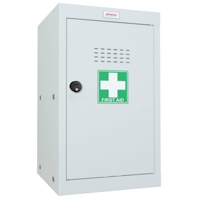 Phoenix Safe Company Size 3 Light Grey Medical Cube Locker with Combination Lock, MC0644GGC - Size: 600mm - image 1