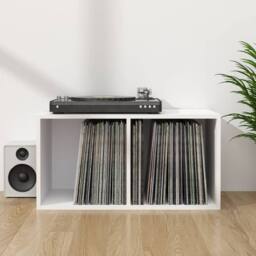 Berkfield Home Vinyl Storage Box White 71x34x36 cm Engineered Wood - Size: 71 x 34 x 36 cm - thumbnail 1