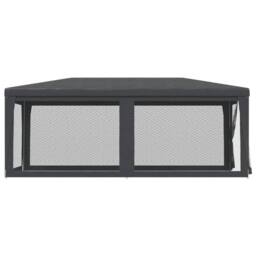 Berkfield Home Party Tent with 6 Mesh Sidewalls Anthracite 3x6 m HDPE in Charcoal - thumbnail 4