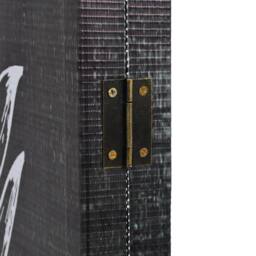 Berkfield Home Decorative Folding Room Divider 228x170 cm Feathers Black & White