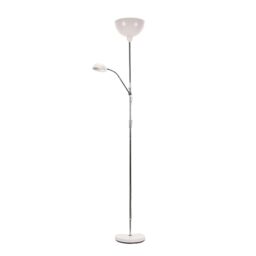 ValueLights Orion Metal Father Son Upright & Side Adjustable Floor Lamp in White - thumbnail 2
