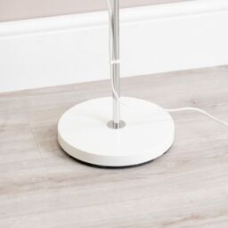 ValueLights Orion Metal Father Son Upright & Side Adjustable Floor Lamp in White - thumbnail 4