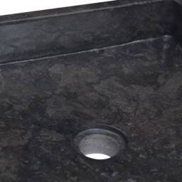 Berkfield Home Sink Black 40x40x10 cm Marble - Size: 40 x 40 x 10 cm - thumbnail 5