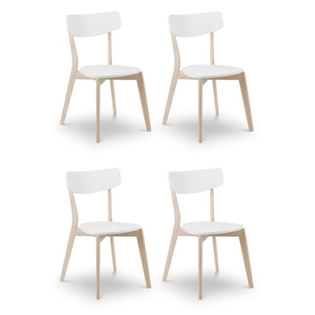 Cheshire Portland Premium White & Oak Dining Chairs - Set of 4 - image 1
