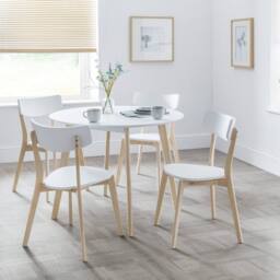 Cheshire Portland Premium White & Oak Dining Chairs - Set of 4 - thumbnail 4