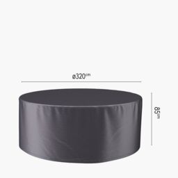 Ruma AeroCover Round Dining Set Polyester Waterproof Breathable Cover W320xD320xH85cm in Dark Grey - Size: 1 Pack - thumbnail 6