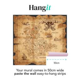 Superfresco Easy Treasure Map Natural Print To Order 3m x 2.8m Mural in Beige - thumbnail 3