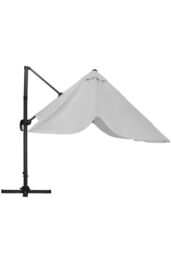 Living and Home 3m x 3m Square Cantilever Garden Parasol in Grey - thumbnail 4