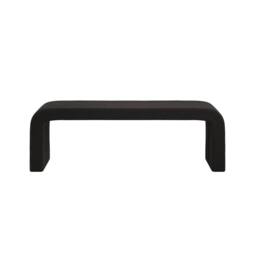 Wyld Haus Palermo Curved Black Bouclé Upholstered Bench - thumbnail 3
