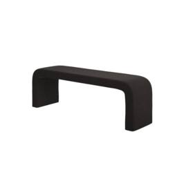Wyld Haus Palermo Curved Black Bouclé Upholstered Bench - thumbnail 2