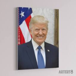 "Artery8 Portrait Donald Trump US President Canvas Wall Art Print - Size: W18"" x H24""" - thumbnail 2