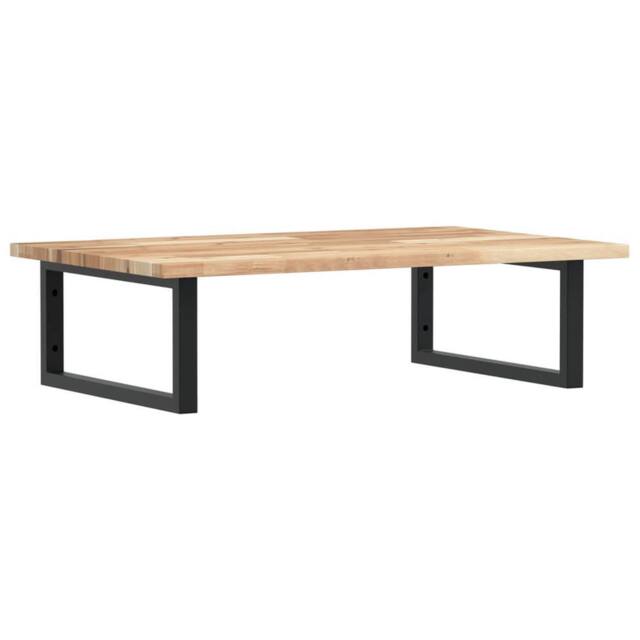 Berkfield Home Basin Shelf Wall Mounted Steel & Solid Wood Acacia in Brown - image 1