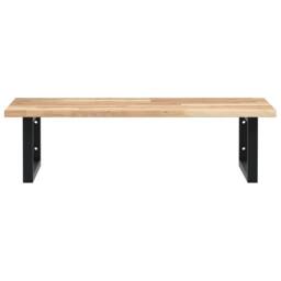 Berkfield Home Basin Shelf Wall Mounted Steel & Solid Wood Acacia in Brown - thumbnail 4