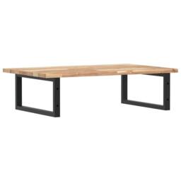Berkfield Home Basin Shelf Wall Mounted Steel & Solid Wood Acacia in Brown - thumbnail 6