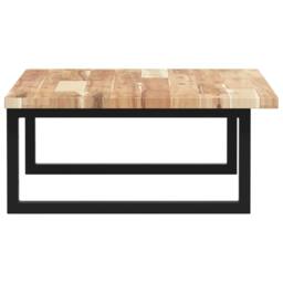Berkfield Home Basin Shelf Wall Mounted Steel & Solid Wood Acacia in Brown - thumbnail 5