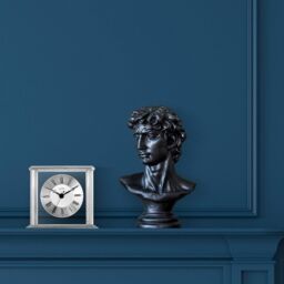 Acctim Hamilton Mantel Clock Quartz Brushed Metal & Glass Floating Effect Energy Efficient in Silver - thumbnail 3