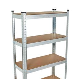 EONLION Galvanised Large 5 TIER GARAGE SHELVES UNIT RACKING in Silver - Size: 1000mm × 2000mm - thumbnail 4