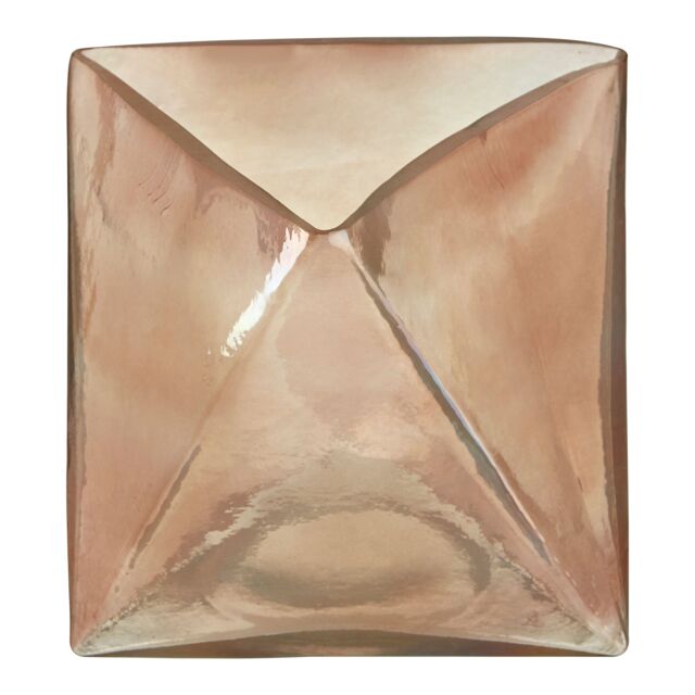 Orsina Rambia Small Pink Glass Candle Holder - image 1