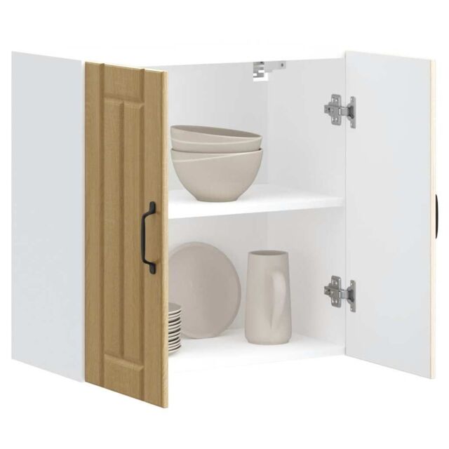 Berkfield Home Kitchen Wall Cabinet Lucca Sonoma Oak Engineered Wood in Brown - image 1