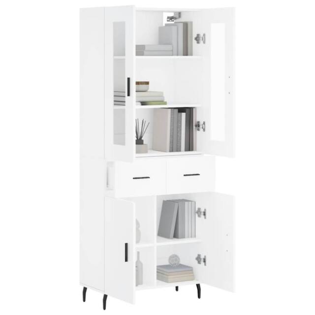 Berkfield Home Highboard White 69.5x34x180 cm Engineered Wood - image 1