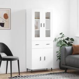 Berkfield Home Highboard White 69.5x34x180 cm Engineered Wood - thumbnail 2