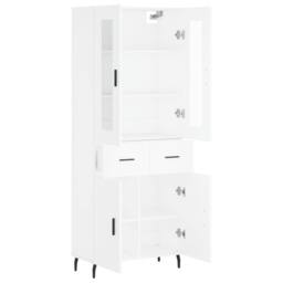 Berkfield Home Highboard White 69.5x34x180 cm Engineered Wood - thumbnail 4