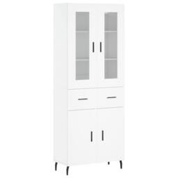 Berkfield Home Highboard White 69.5x34x180 cm Engineered Wood - thumbnail 3
